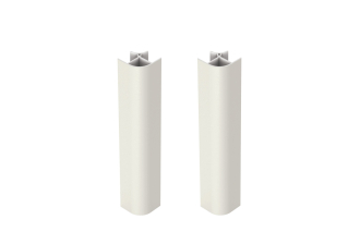 2 Raccords d'angle 90° pour plinthe décor Blanc H.150mm - PVC