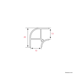 2 Raccords d'angle 90° pour plinthe décor Blanc H.150mm - PVC