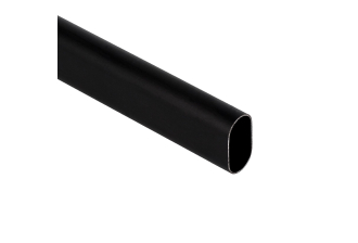 Barre de penderie Noire Ovale 30x15mm