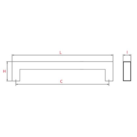 2 Poignées de meuble STAL - Inox brossé