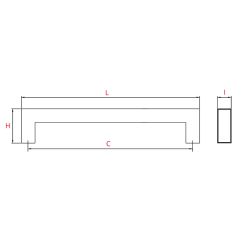 2 Poignées de meuble STAL - Inox brossé