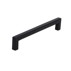 Poignée de meuble ANCARA Noir Mat Entraxe 160 Inox brossé