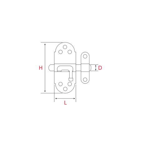 Targette pour meuble L.25 ou 30mm - Acier nickelé