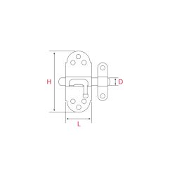 Targette pour meuble L.25 ou 30mm - Acier nickelé