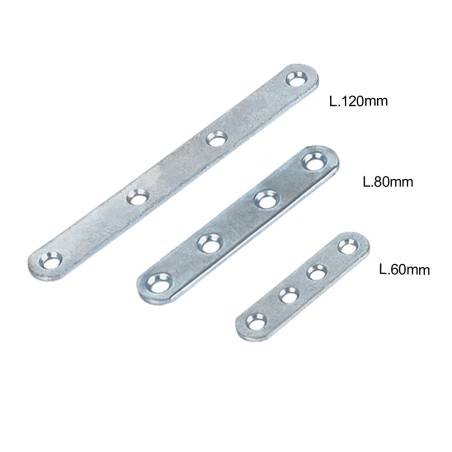 Patte d'assemblage plate L.120mm - Acier zingué