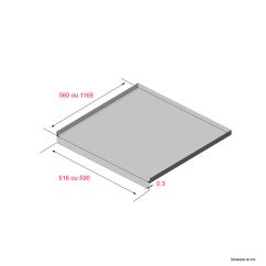 Protection sous-évier pour meuble Panneau 19mm - Aluminium