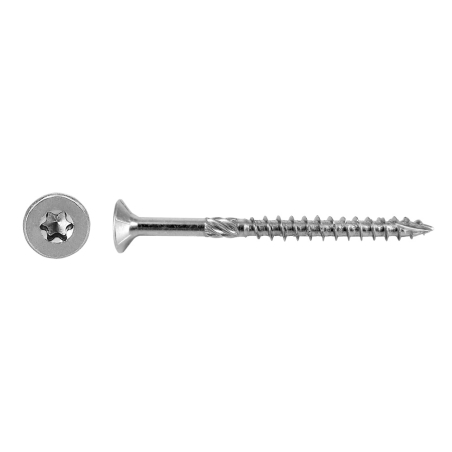 300 Vis à bois tête fraisée TORX Ø4 filetage partiel - Acier zingué