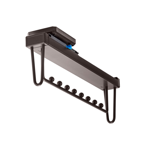 Porte-cintres coulissant Marron - P.445mm - Acier