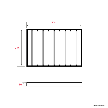 Porte-pantalons coulissant Anthracite amorti - P.450mm - Acier