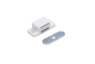 Loqueteau magnétique rectangulaire Blanc 3kg L.35mm