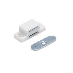 Loqueteau magnétique rectangulaire Blanc 3kg L.35mm