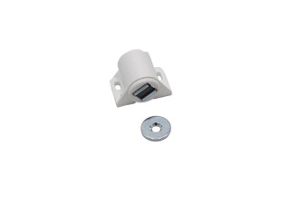 Loqueteau magnétique rond Blanc 4kg Diam.14mm