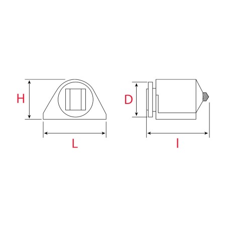 Loqueteau magnétique rond Blanc 4kg Diam.14mm