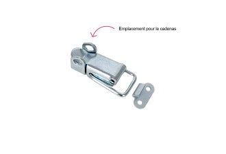 Fermeture à Levier Porte-Cadenas L.50mm - Acier zingué