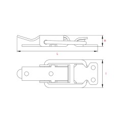 Fermeture à Levier Porte-Cadenas L.50mm - Acier zingué