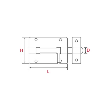 Targette Blanche pour meuble L.35mm - Acier