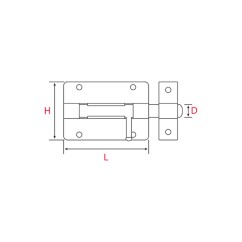 Targette Blanche pour meuble L.35mm - Acier