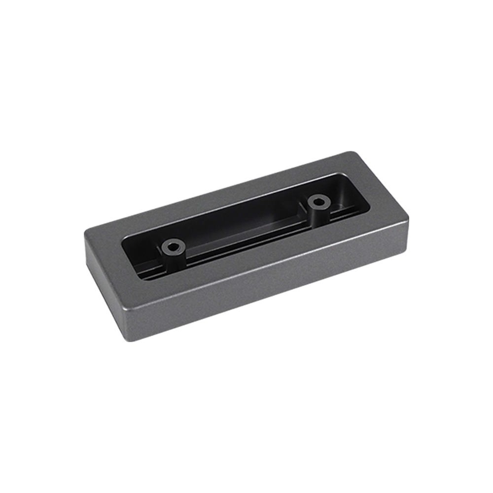 Pied de meuble rectangulaire À visser Anthracite L.124mm - Plastique