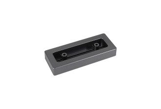 Pied de meuble rectangulaire À visser Anthracite L.124mm - Plastique