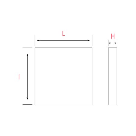 Patin glisseur adhésif carré 40x40mm - Téflon