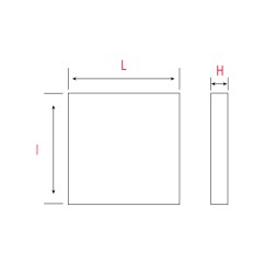 Patin glisseur adhésif carré 40x40mm - Téflon