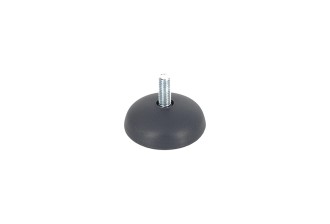 Vérin de réglage bombé Gris anthracite pour meuble Diam.52mm À visser