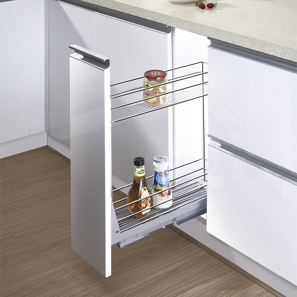 Porte-bouteille coulissant amorti Meuble 150 ou 200mm - Acier Porte-bouteille coulissant amorti Meuble 150 ou 200mm - Acier