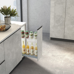 Porte-bouteille coulissant amorti Meuble 150 ou 200mm - Acier