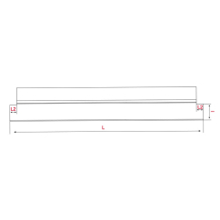 Barre de seuil de porte ajustable L.930mm - Aluminium