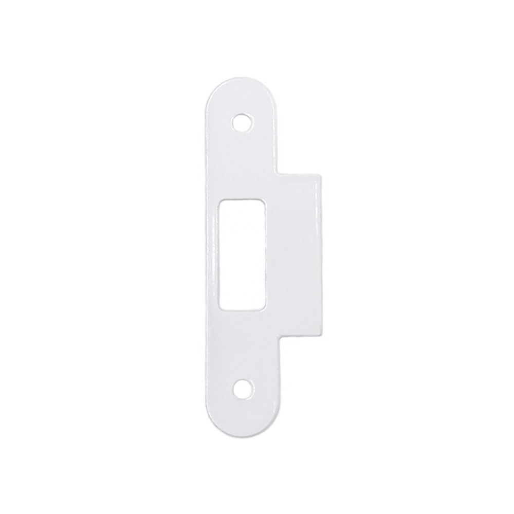 Gâche plate Laqué Blanc pour serrure H.100mm - Acier