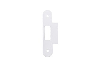 Gâche plate Laqué Blanc pour serrure H.100mm - Acier