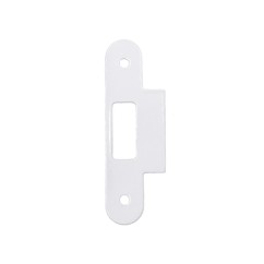 Gâche plate Laqué Blanc pour serrure H.100mm - Acier