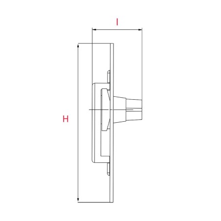 Batteuse technique en applique type EDF H.90mm - Acier / Inox