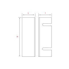 Gâche équerre réglable pour serrure batteuse 67x17x17mm - Acier