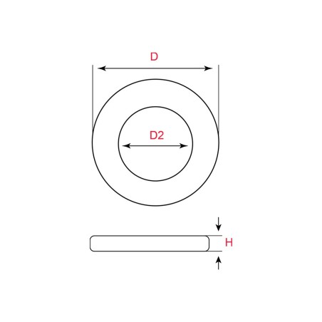 Rosette à coller pour batteuse Diam.34mm - Acier zingué