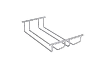 Porte-verres suspendu à visser 2 rangées Chrome L.340mm