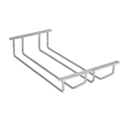 Porte-verres suspendu à visser 2 rangées Chrome L.340mm