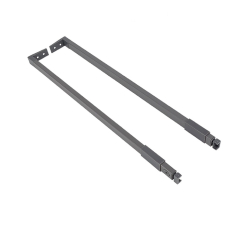 2 Tringles de réhausse carrées Gris Anthracite - Acier