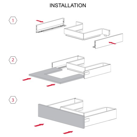 Paroi arrière pliable pour tiroir sous évier Blanc H.80mm - Métal