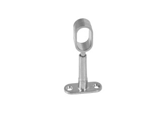 Support de penderie central réglable pour barre 30x15 - Chrome - Zamak