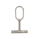 Support de penderie central réglable pour barre 30x15 - Nickel - Zamak