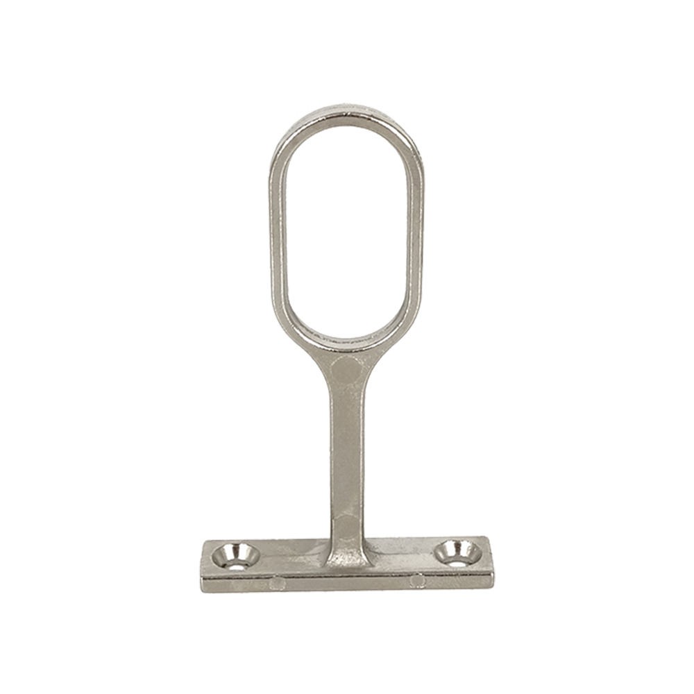 Support de penderie central réglable pour barre 30x15 - Nickel - Zamak