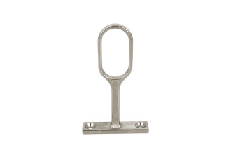 Support de penderie central réglable pour barre 30x15 - Nickel - Zamak