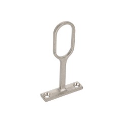 Support de penderie central réglable pour barre 30x15 - Nickel - Zamak