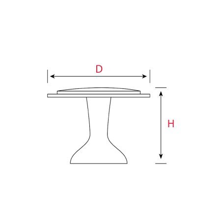 Bouton de meuble ANTIKA Argent vieilli diam.28.5mm - Aluminium