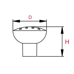 Bouton de meuble APALI conique Nickel Mat diam.27mm - Zamak