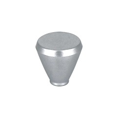 Bouton de meuble CONIKO Gris métallisé diam.26mm - Plastique