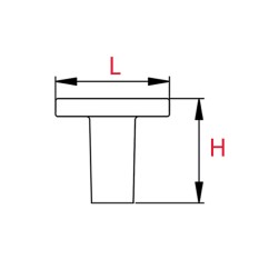 Bouton de meuble NELIO Carré 30x30mm Chrome mat - Zamak