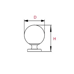 Bouton de meuble PALINA Chrome diam.15mm - Zamak