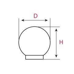 Bouton de meuble ROZA Rose brillant diam.29mm - ABS